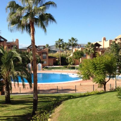 Swimming pools and gardens at Casares del sol